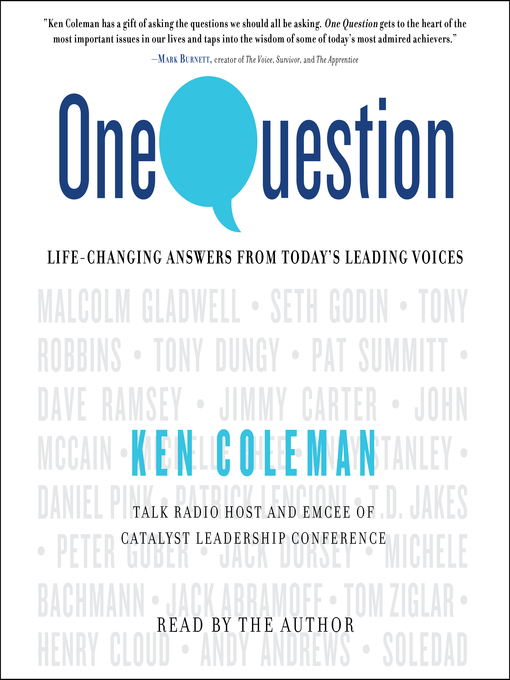 Title details for One Question by Ken Coleman - Wait list